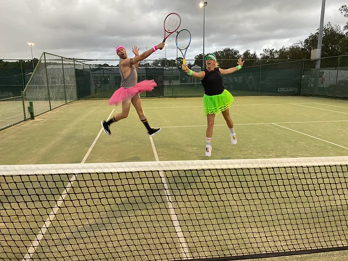 Tennis action