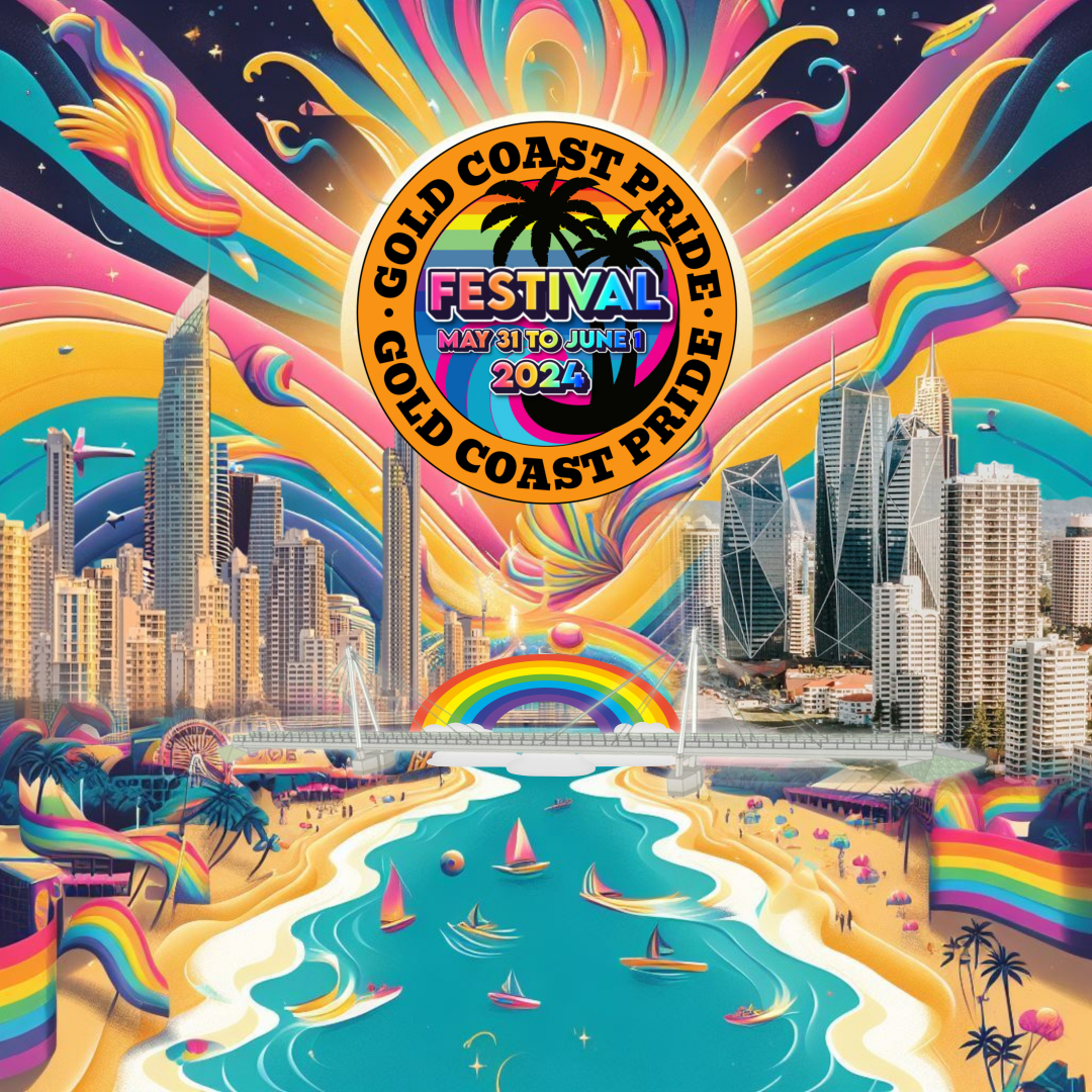 Gold Coast Pride Festival 2024 promotional artwork